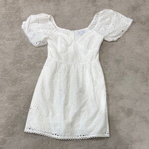 Lost + Wander White Eyelet Dress